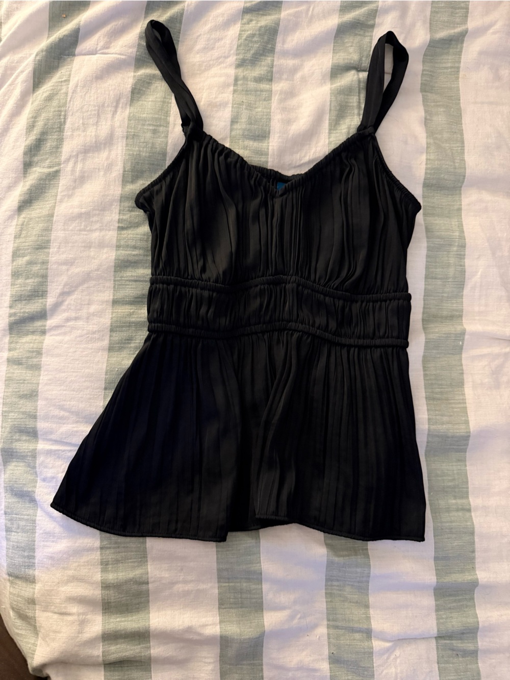 Black Satin Tank Top